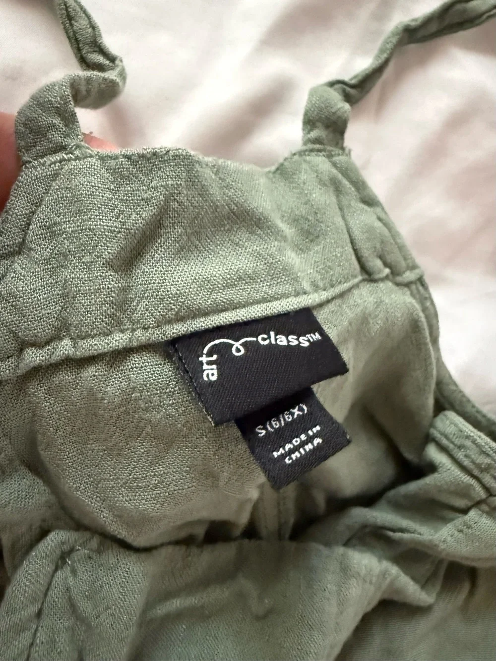 art class Olive Green Kids One-Piece Short Romper